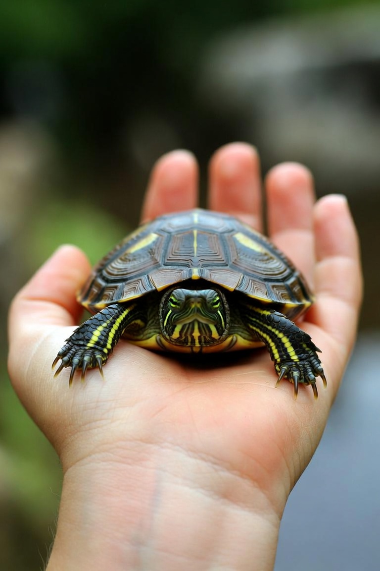 a turtle in hand